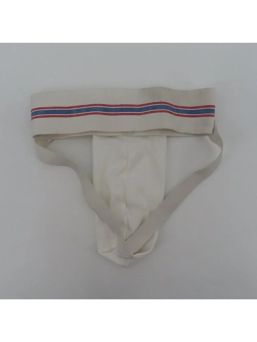 VTG The Duke Mens Small Red White Blue Stripe Band Jockstrap Athletic Supporter